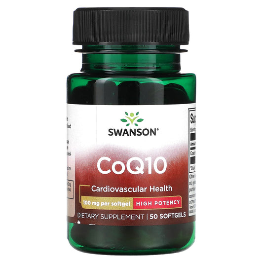 Swanson, CoQ10, High Potency, 100 mg, 50 Softgels - Image 1