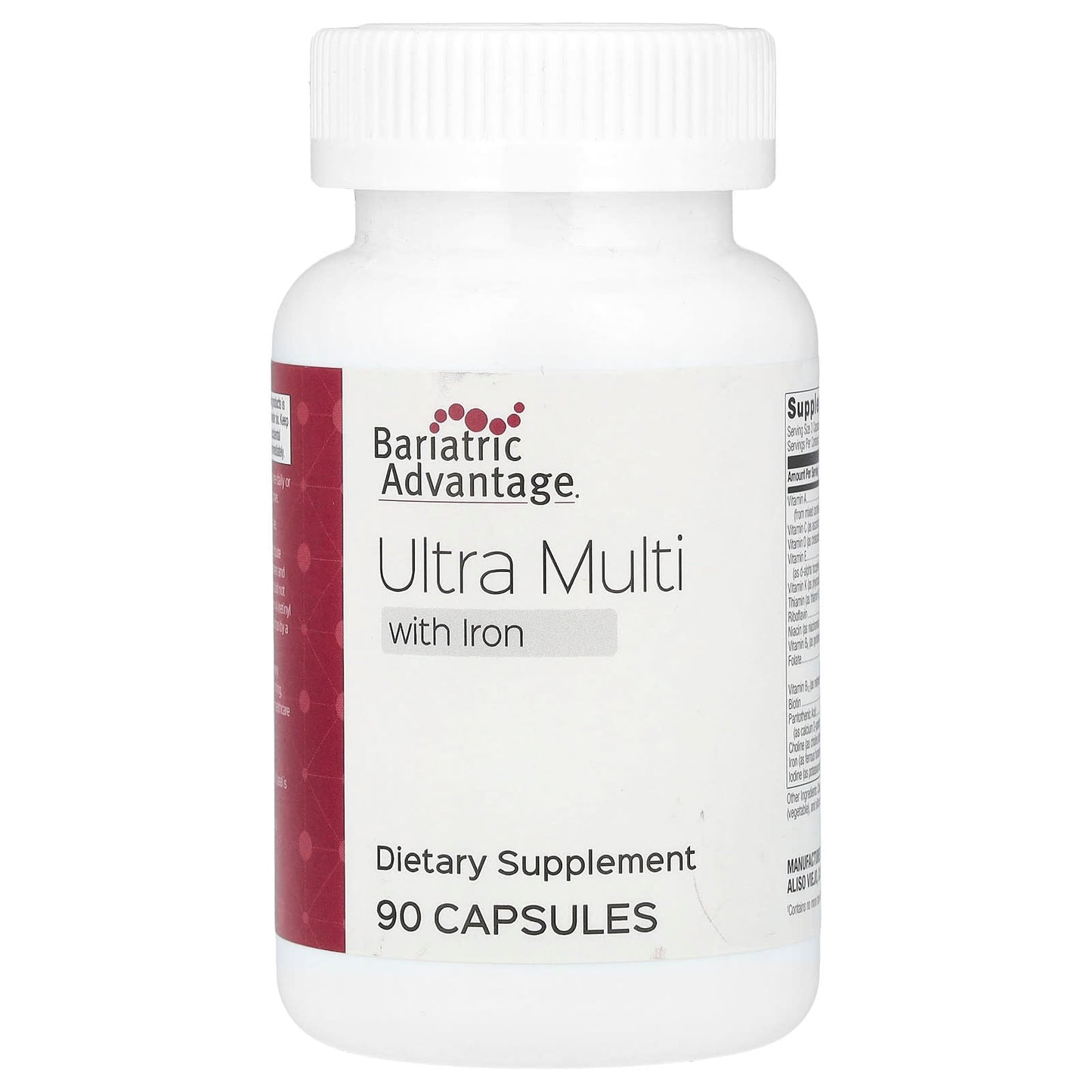 Bariatric Multivitamin with Iron, 90 Capsules | Non-GMO & Gluten-Free - Image 1