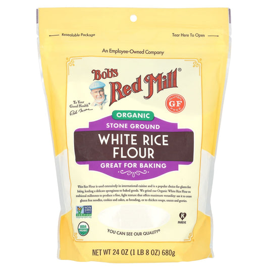 Bob's Red Mill Organic White Rice Flour, Gluten Free, 24 oz - Image 1