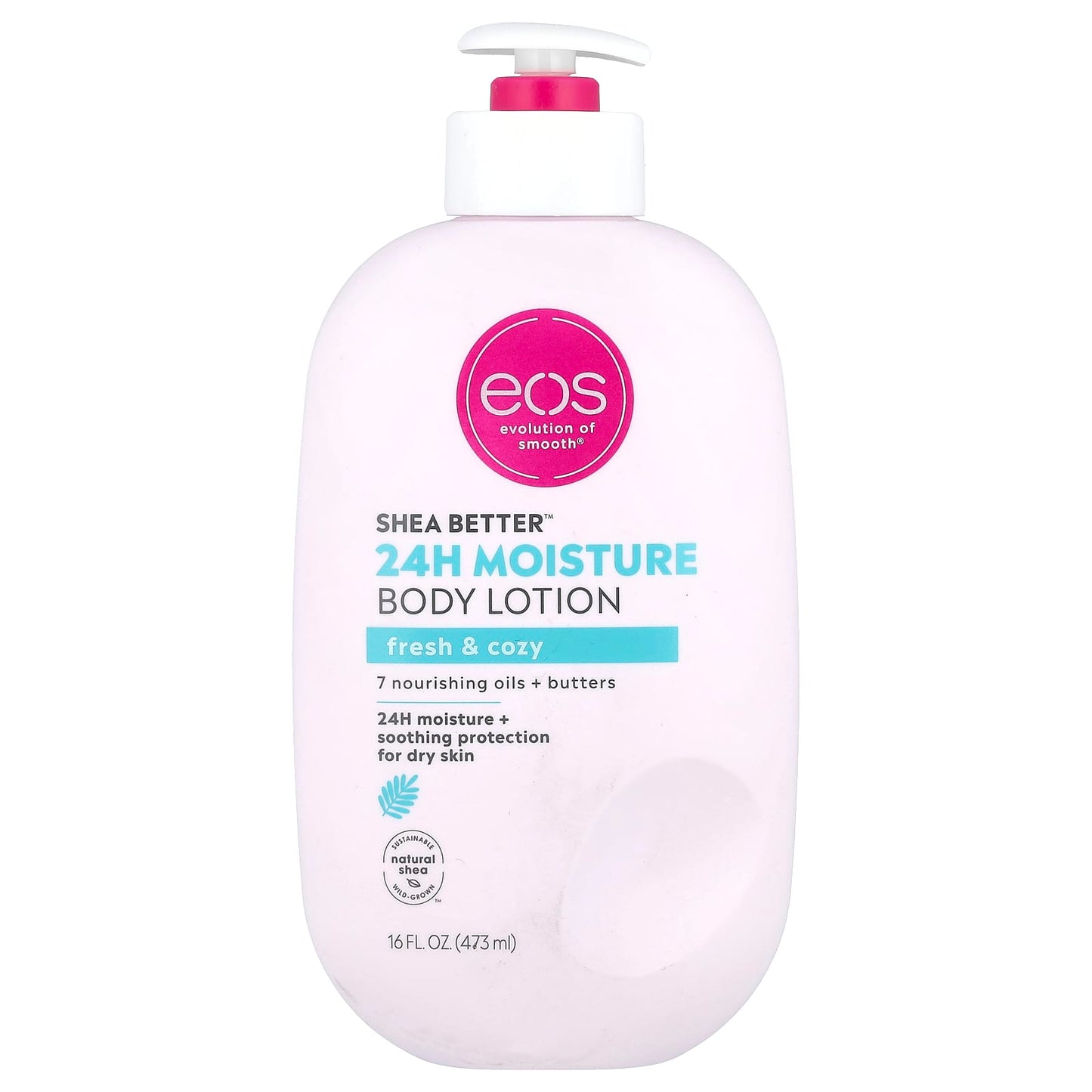 EOS Shea Better 24H Moisture Body Lotion, Fresh & Cozy, 16 fl oz - Image 1