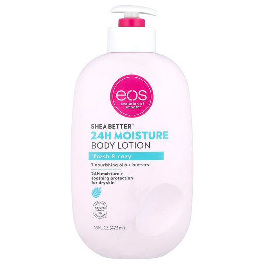 EOS Shea Better 24H Moisture Body Lotion, Fresh & Cozy, 16 fl oz - Image 1