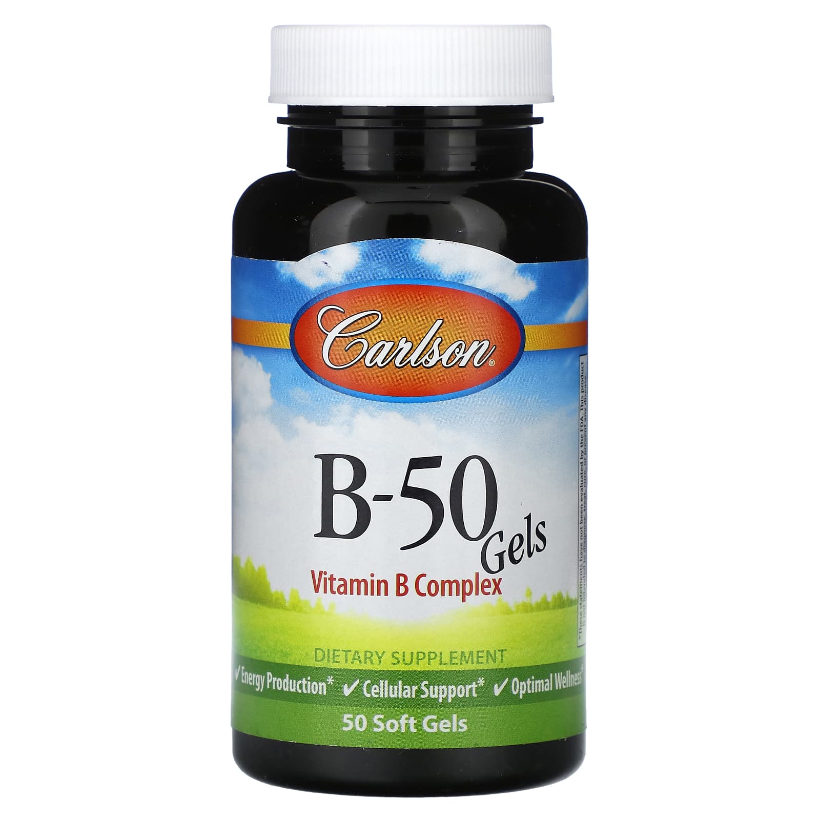 Carlson B-50 Gels, 50 Soft Gels for Energy & Vitality - Image 1