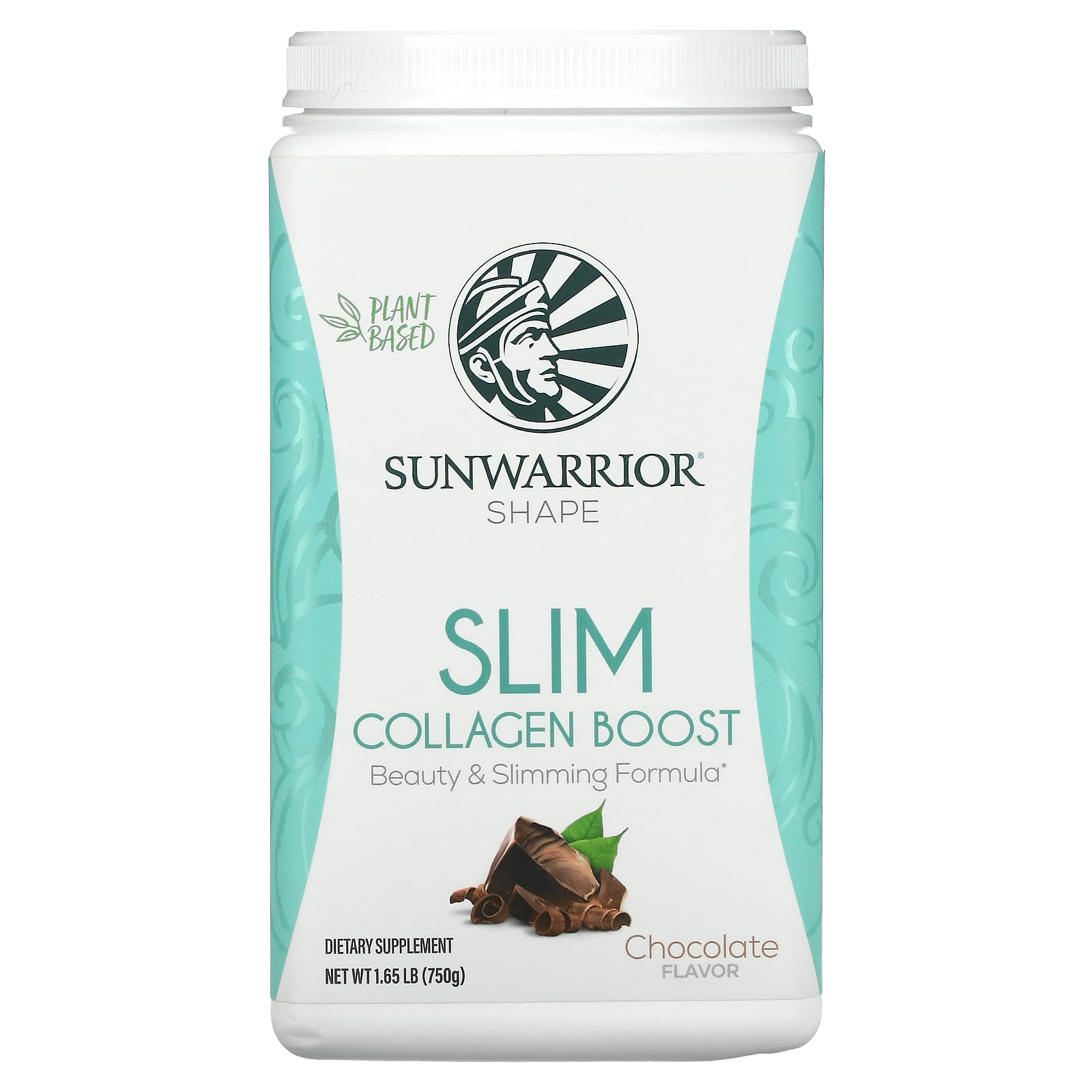 Sunwarrior, Shape, Slim Collagen Boost, Chocolate, 1.65 lb (750 g) - Image 1