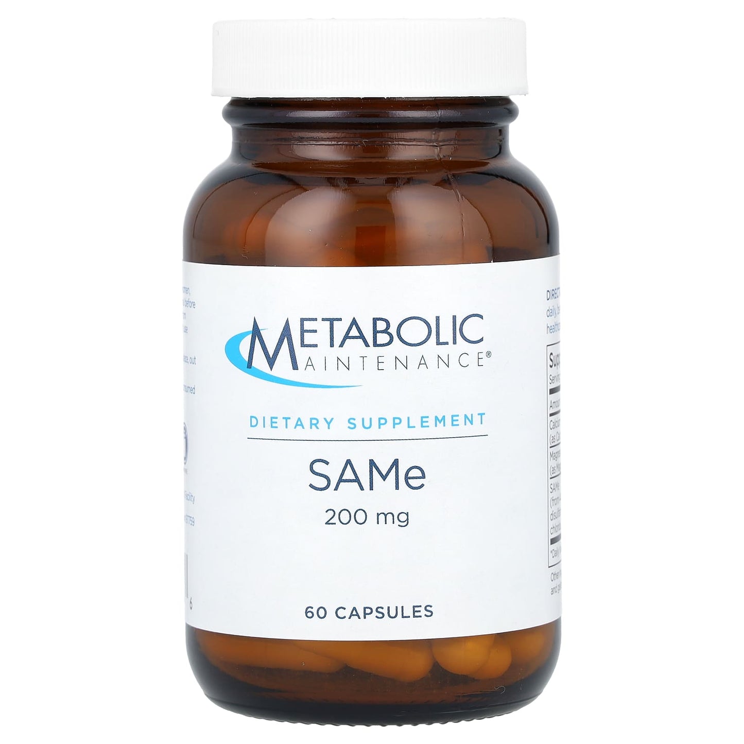Metabolic Maintenance, SAMe, 200 mg, 60 Capsules - Image 1