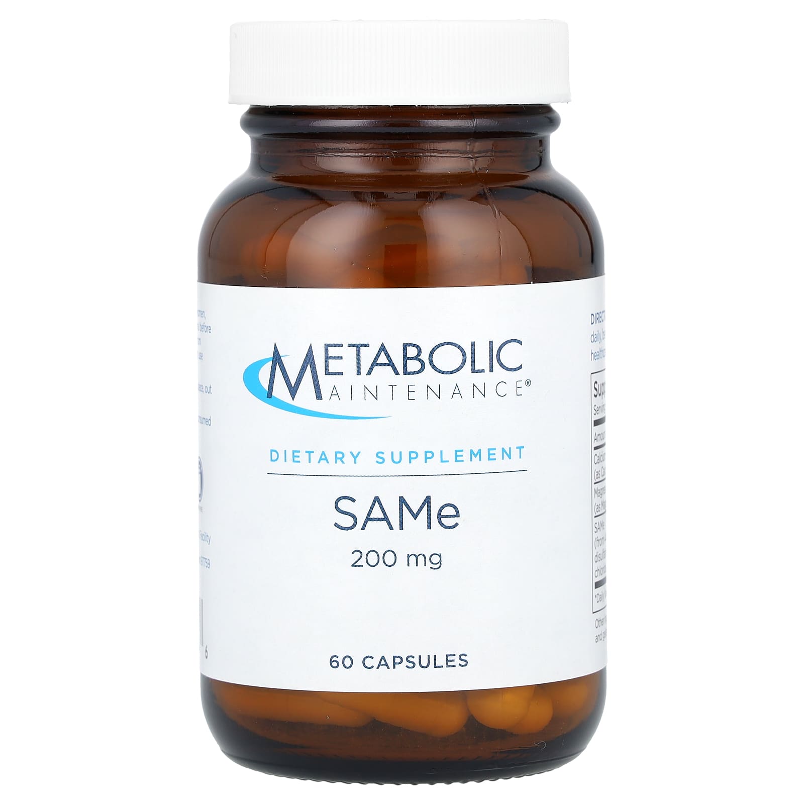 Metabolic Maintenance, SAMe, 200 mg, 60 Capsules - Image 1