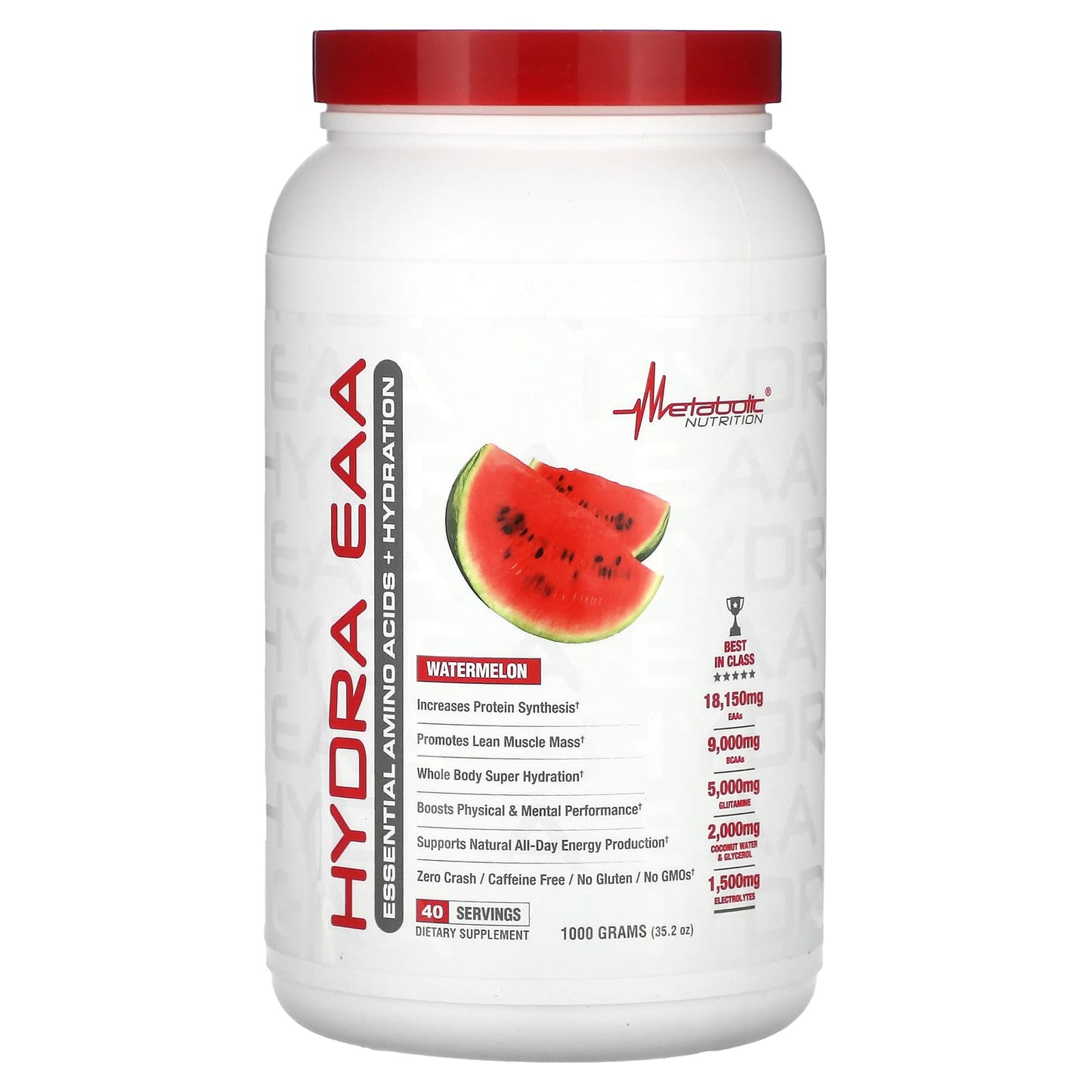 Metabolic Nutrition, Hydra EAA, Watermelon, 35.2 oz (1,000 g) - Image 1