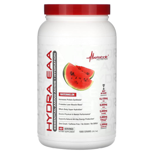 Metabolic Nutrition, Hydra EAA, Watermelon, 35.2 oz (1,000 g) - Image 1