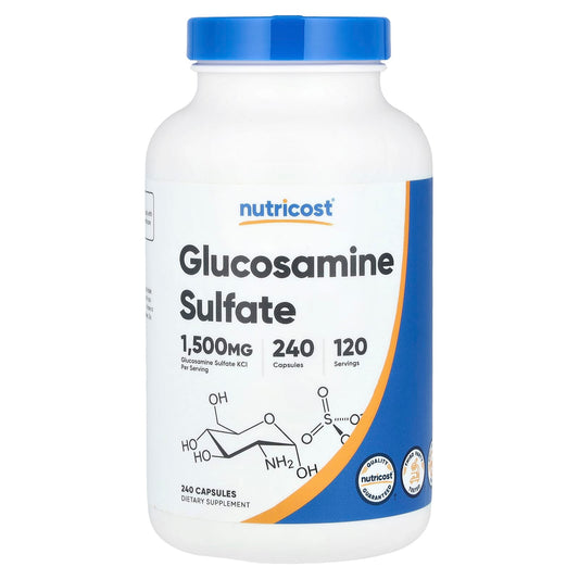 Nutricost, Glucosamine Sulfate, 240 Capsules (750 mg per Capsule) - Image 1