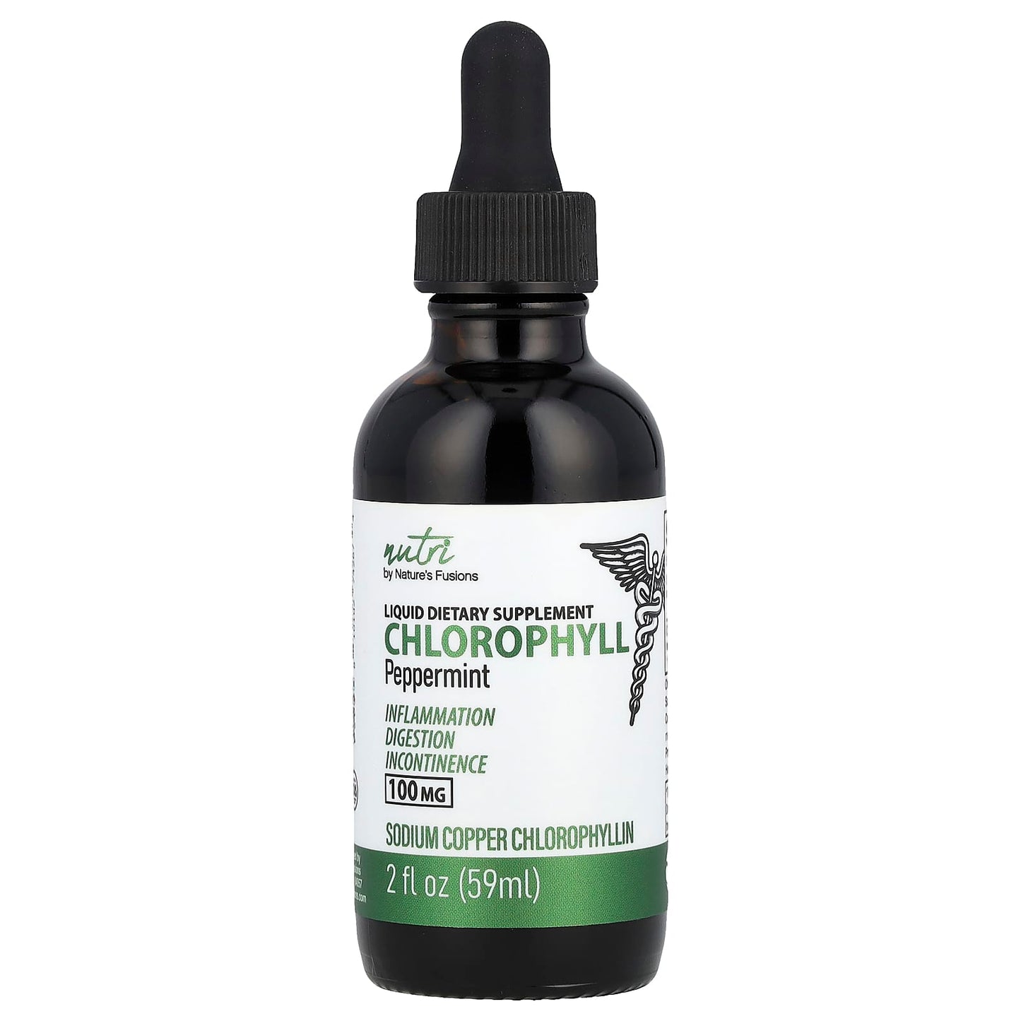 Nutri, Chlorophyll, Peppermint, 100 mg , 2 fl oz (59 ml) - Image 1