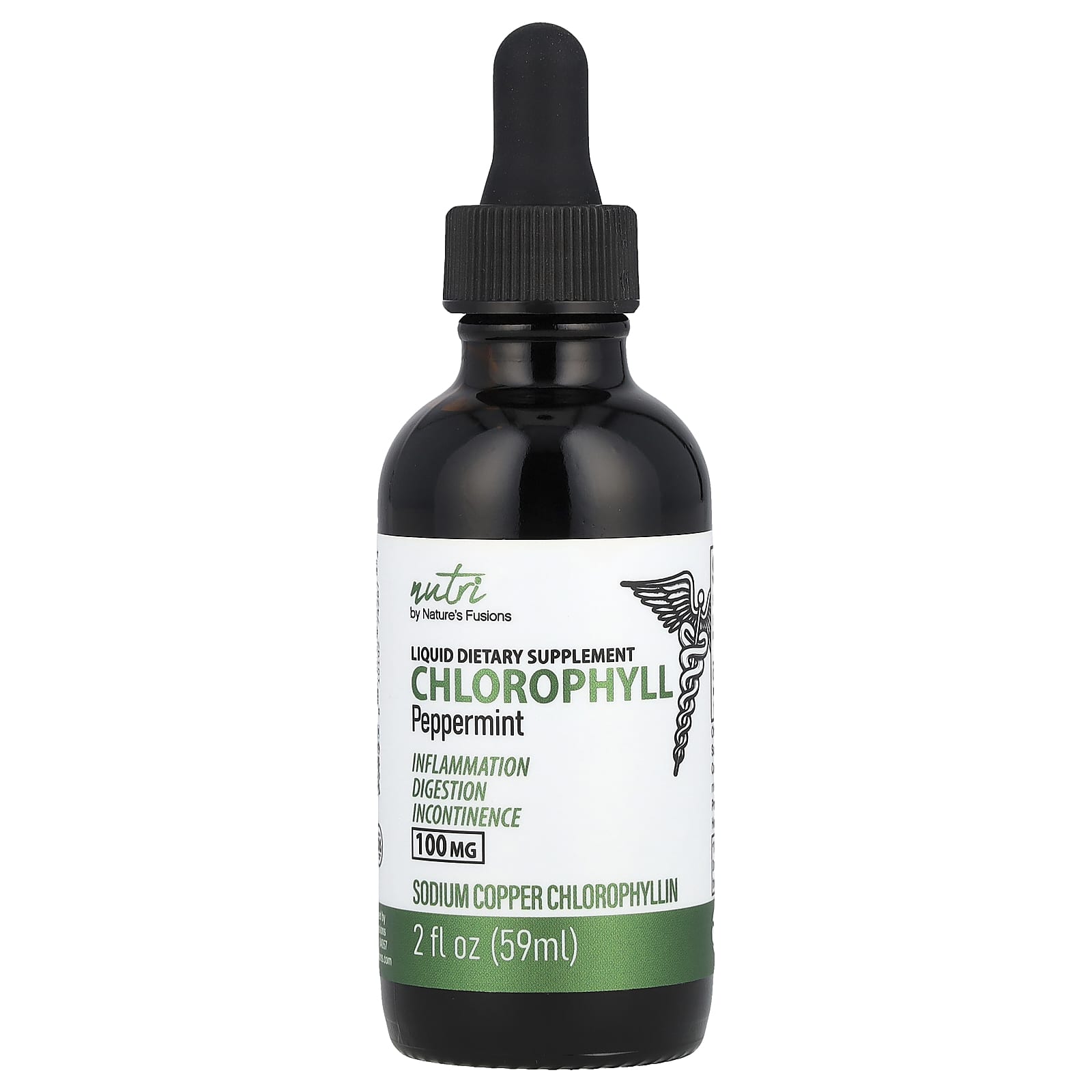 Nutri, Chlorophyll, Peppermint, 100 mg , 2 fl oz (59 ml) - Image 1