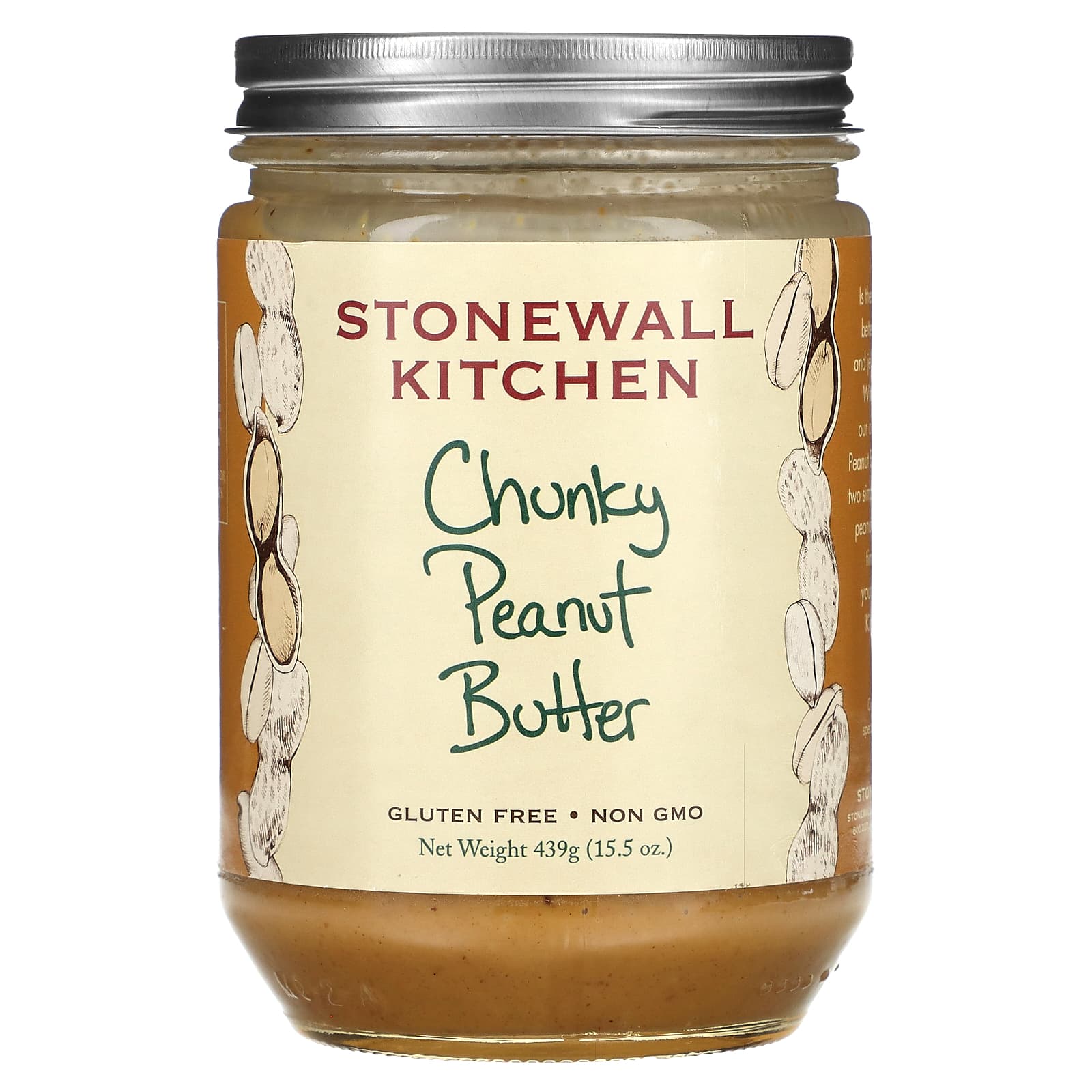 Stonewall Kitchen, Chunky Peanut Butter, 15.5 oz (439 g) - Image 1