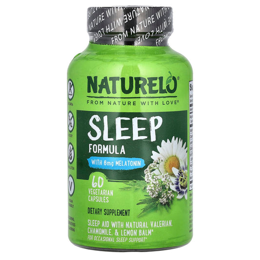 NATURELO, Sleep Formula, 60 Vegetarian Capsules - Image 1