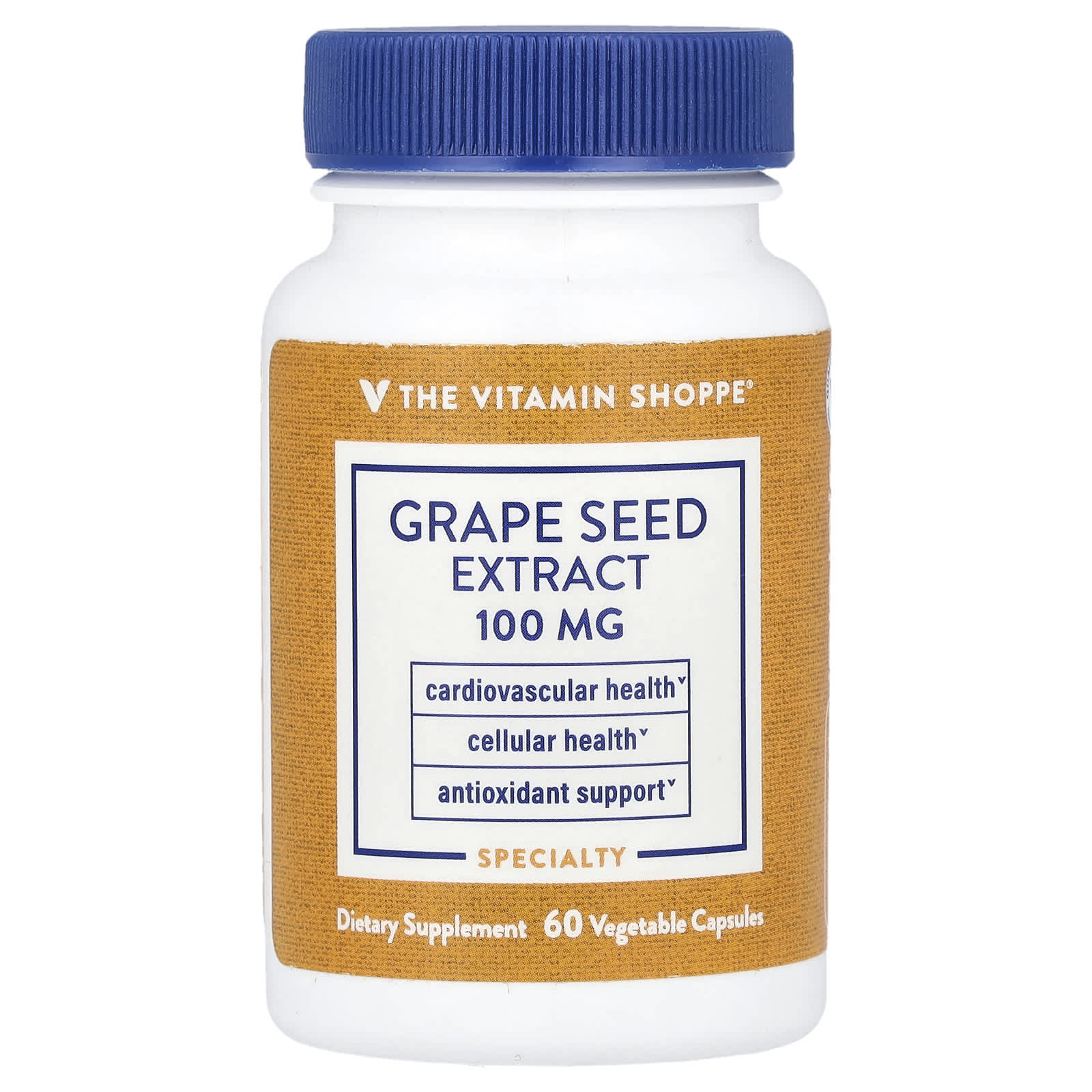 The Vitamin Shoppe, Grape Seed Extract, 100 mg, 60 Vegetable Capsules - Image 1