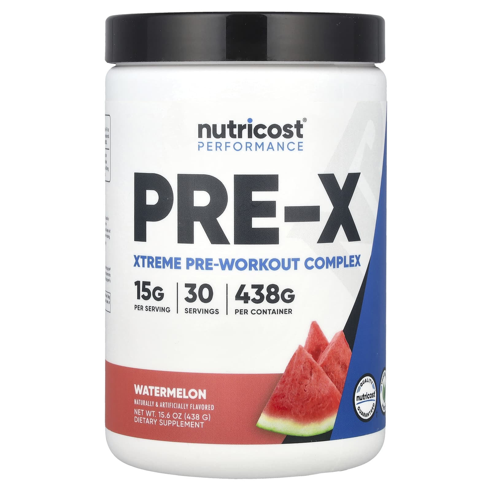 Nutricost, Performance, PRE-X, Xtreme Pre-Workout Complex, Watermelon, 15.6 oz (438 g) - Image 1