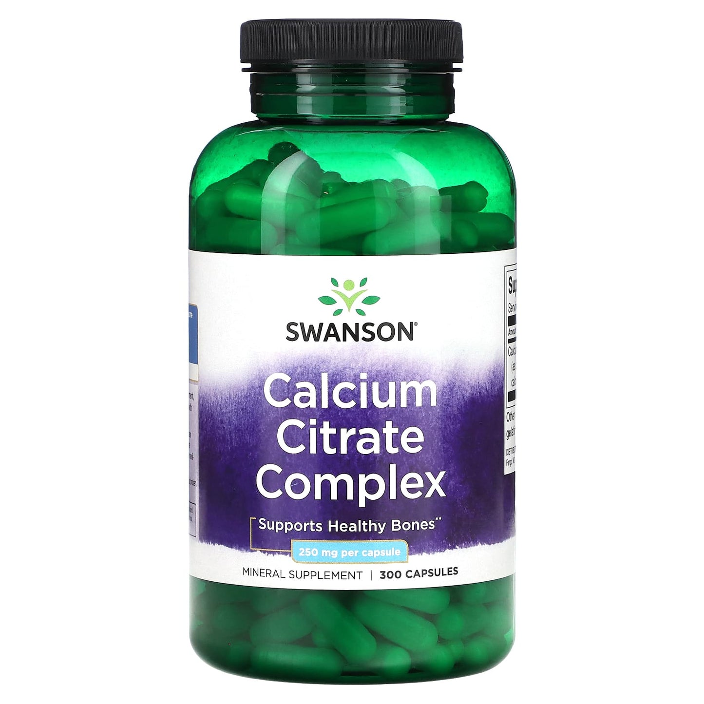 Swanson, Calcium Citrate Complex, 250 mg, 300 Capsules - Image 1