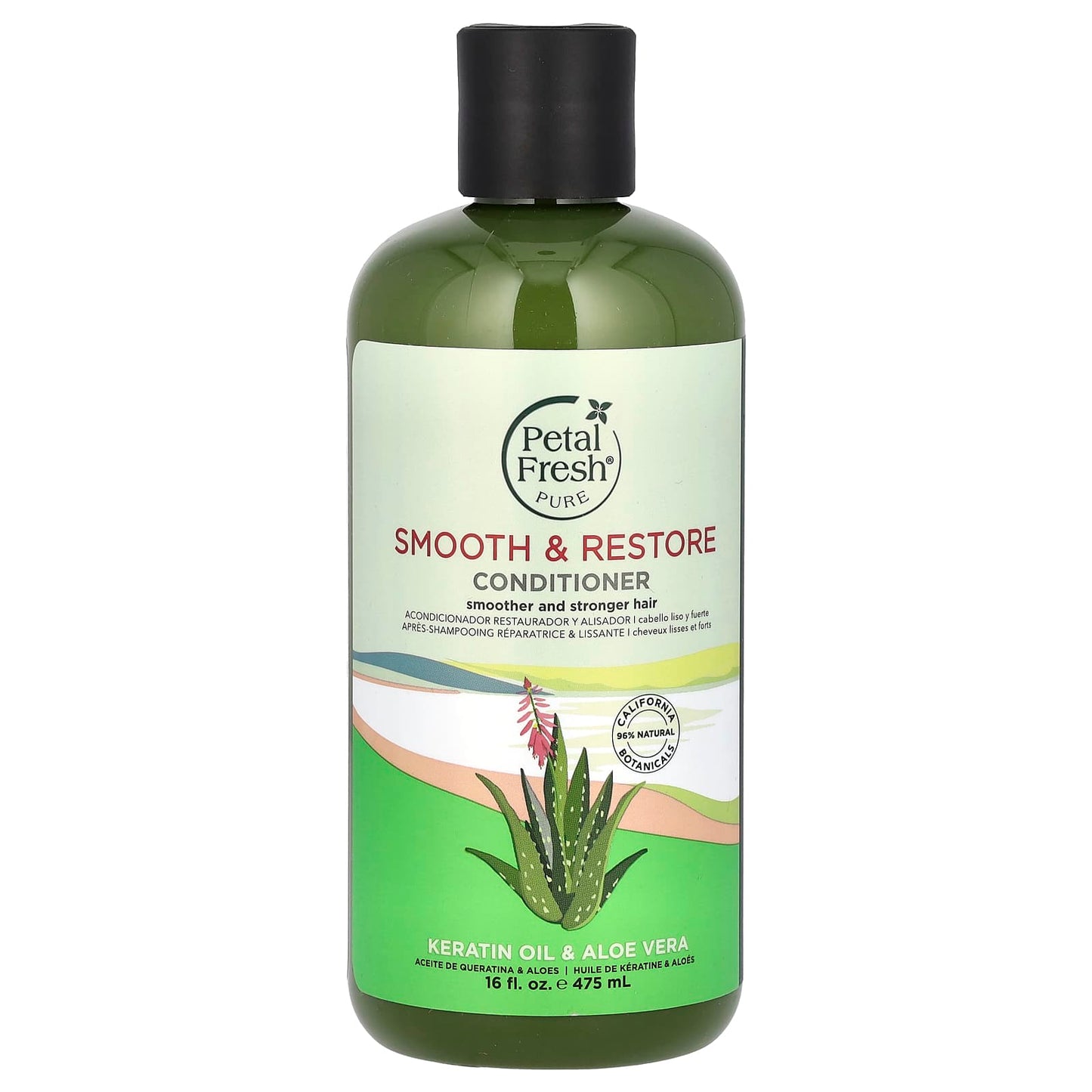 Petal Fresh, Pure, Smooth & Restore Conditioner, Keratin Oil & Aloe Vera, 16 fl oz (475 ml) - Image 1
