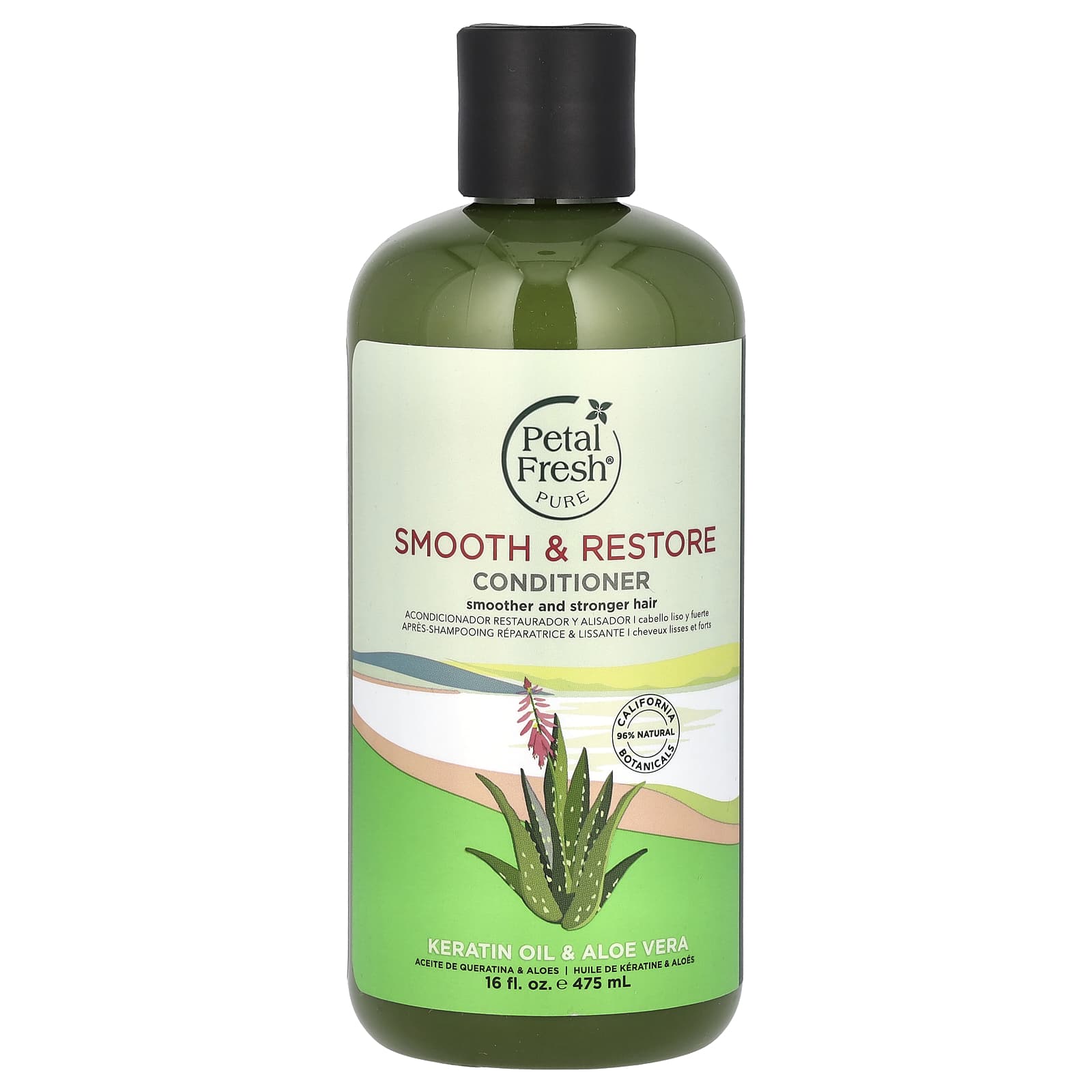 Petal Fresh, Pure, Smooth & Restore Conditioner, Keratin Oil & Aloe Vera, 16 fl oz (475 ml) - Image 1
