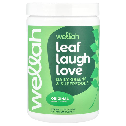 Wellah, Leaf Laugh Love, Daily Greens & Superfoods, Original, 11 oz (309 g) - Image 1