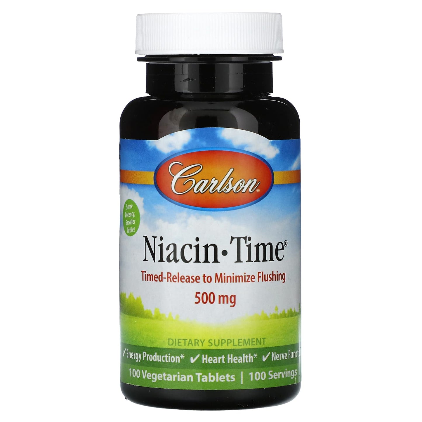 Carlson Niacin-Time 500mg Time-Release for Heart Health & Energy - Image 1