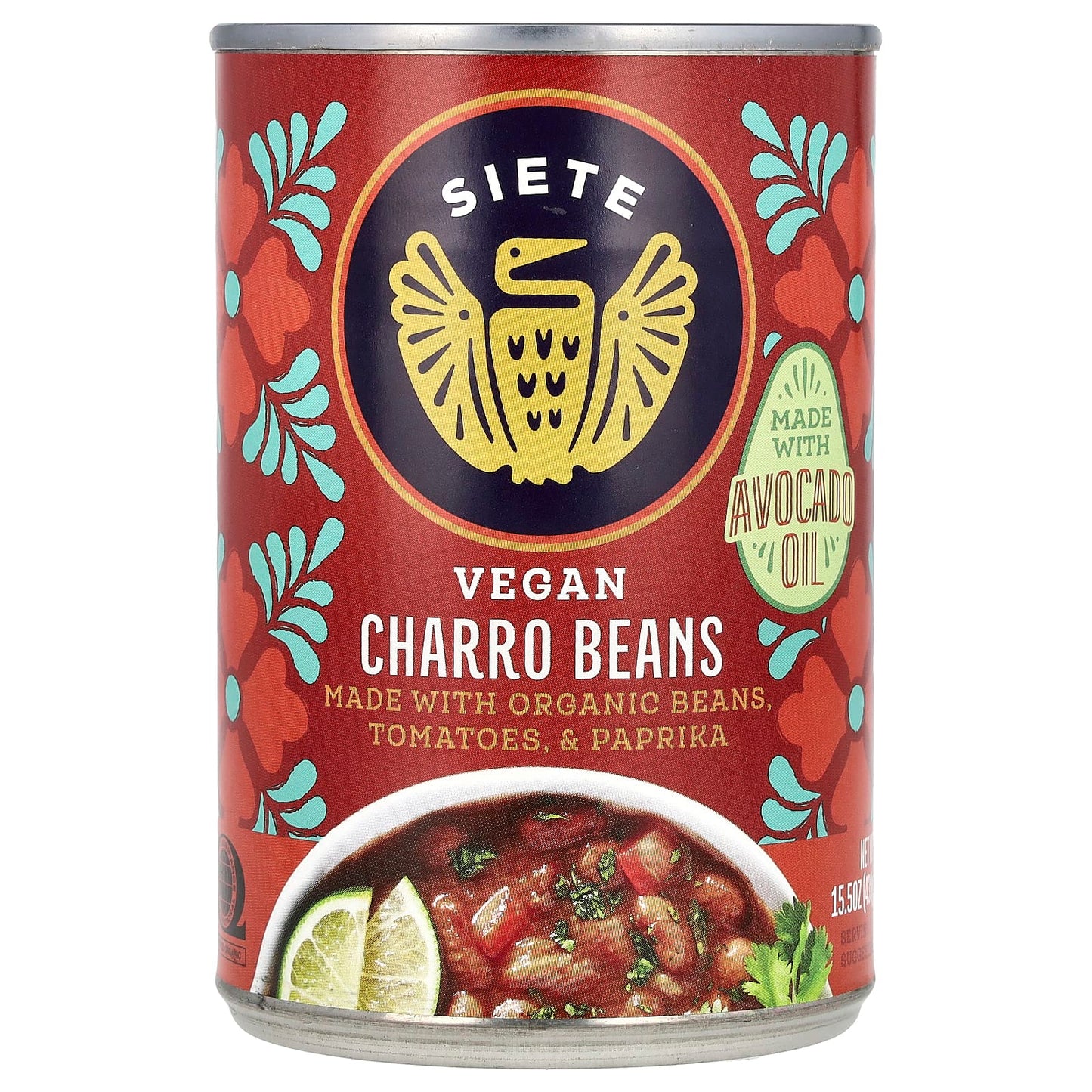 Siete, Vegan Charro Beans, 15.5 oz (439 g) - Image 1