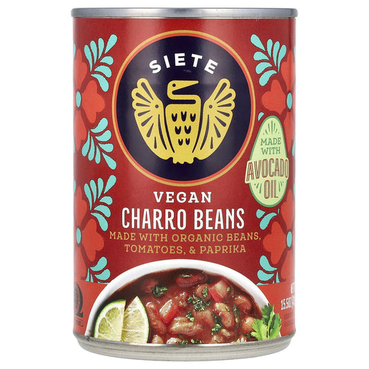 Siete, Vegan Charro Beans, 15.5 oz (439 g) - Image 1