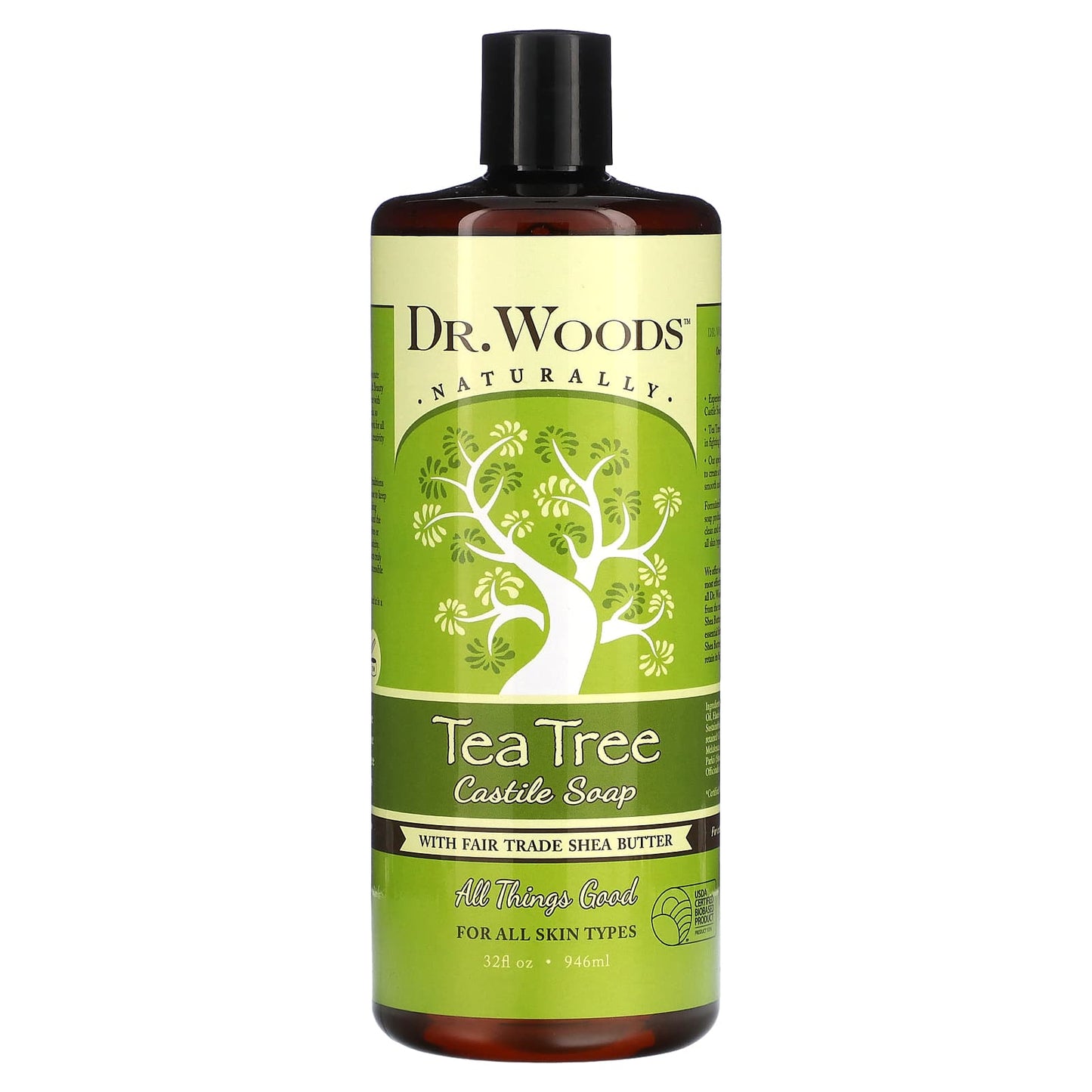 Tea Tree Castle Soap with Fair Trade Shea Butter by Dr. Woods - Image 1