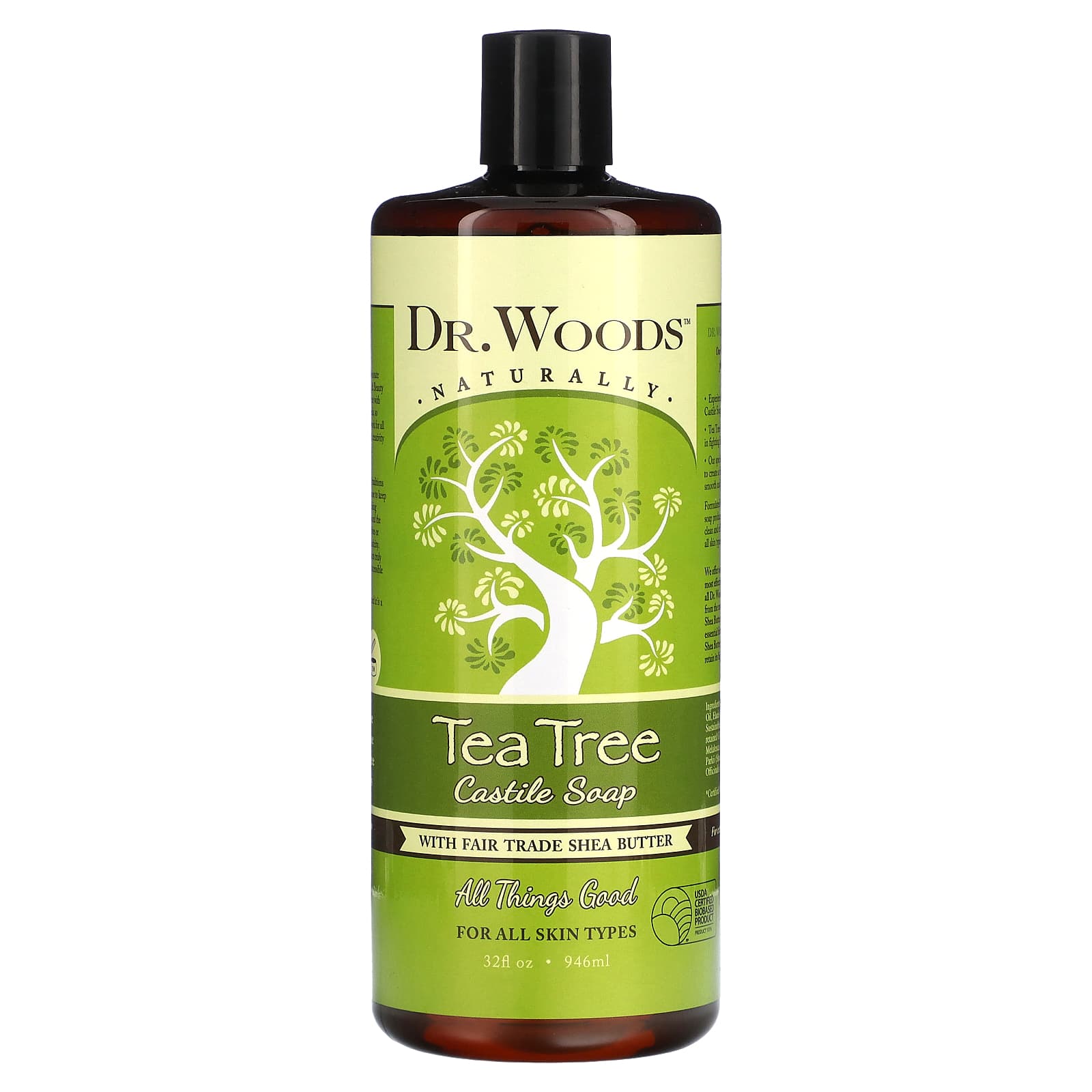 Tea Tree Castle Soap with Fair Trade Shea Butter by Dr. Woods - Image 1
