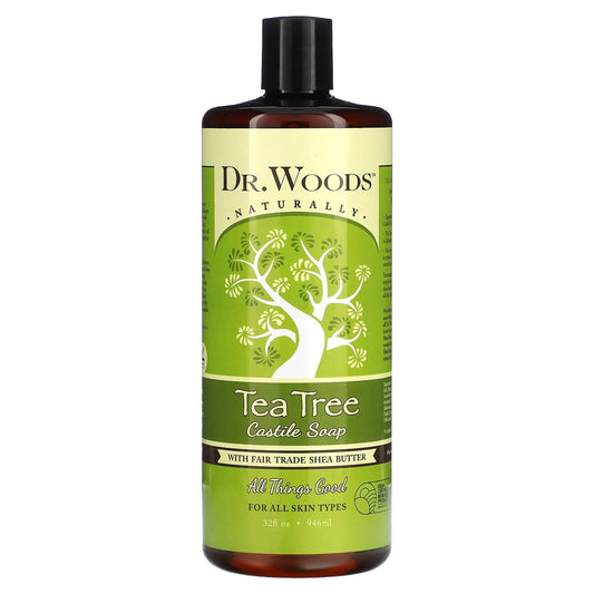 Tea Tree Castle Soap with Fair Trade Shea Butter by Dr. Woods - Image 1