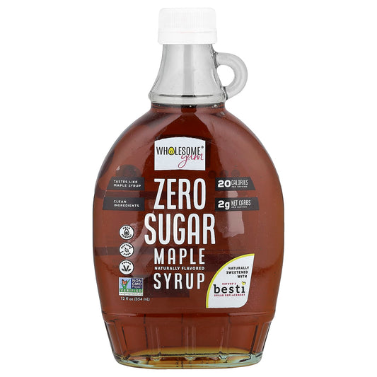 Wholesome Yum, Zero Sugar Maple Syrup, 12 fl oz (354 ml) - Image 1