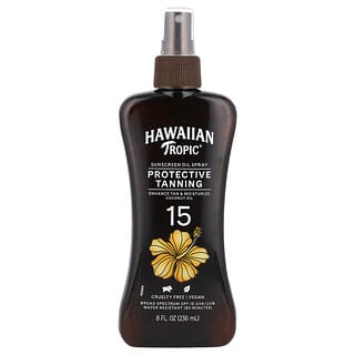 Hawaiian Tropic Sunscreen Oil Spray, SPF 15, 8 fl oz - Cruelty-Free & Vegan