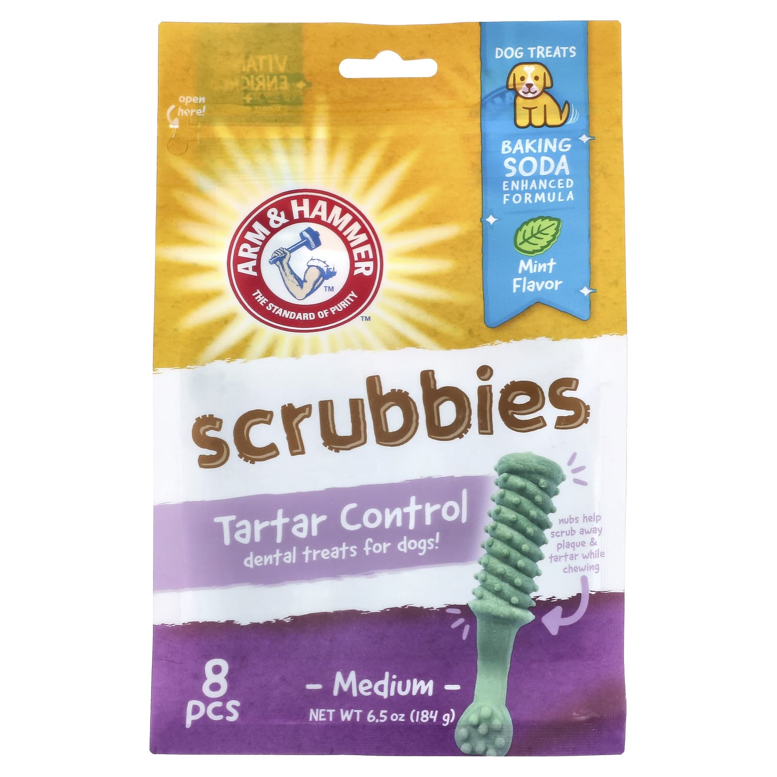 Arm & Hammer Tartar Control Dog Dental Treats - Fresh Breath & Whitening - Image 1