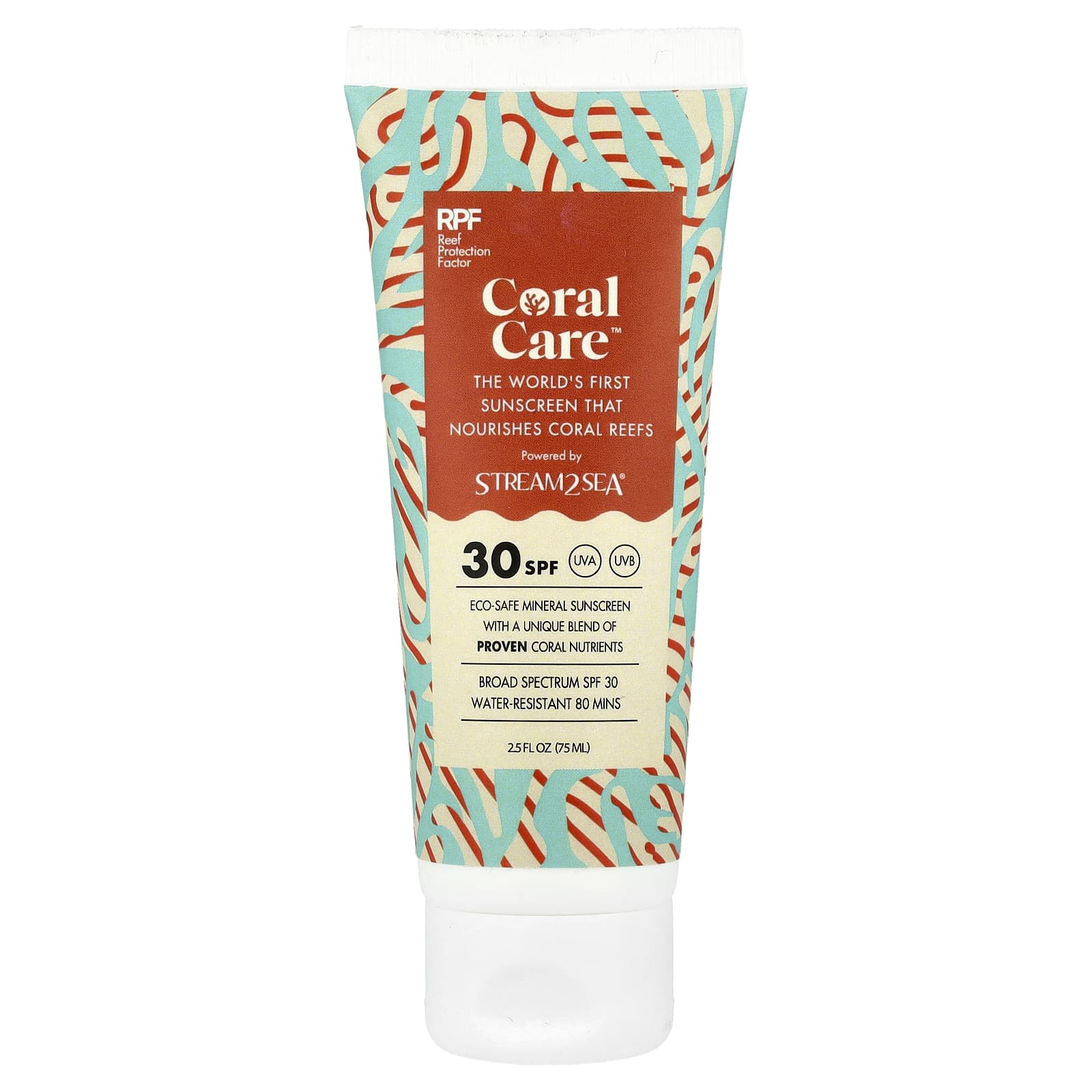 Stream2Sea, Coral Care™ Sunscreen, SPF 30, 2.5 fl oz (75 ml) - Image 1