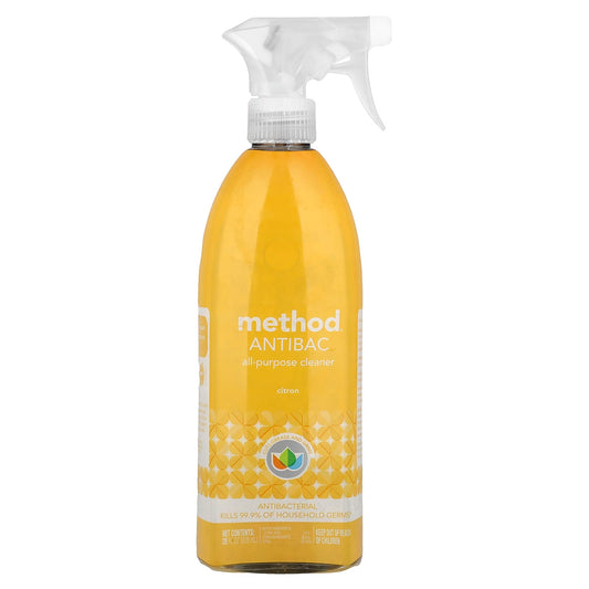 Method, AntiBac, All-Purpose Cleaner, Citron, 28 fl oz (828 ml) - Image 1