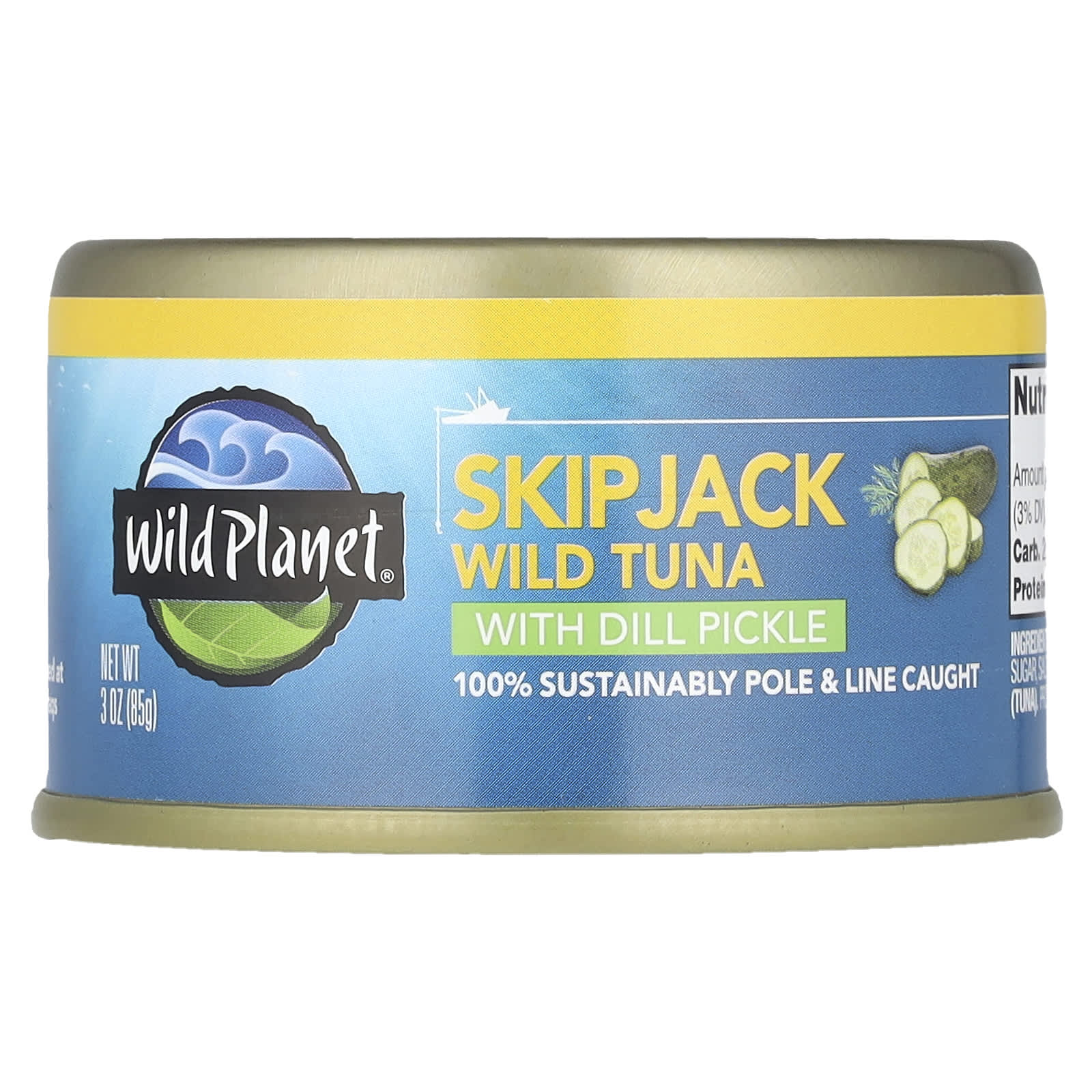 Wild Planet, SkipJack Wild Tuna with Dill Pickle, 3 oz (85 g) - Image 1