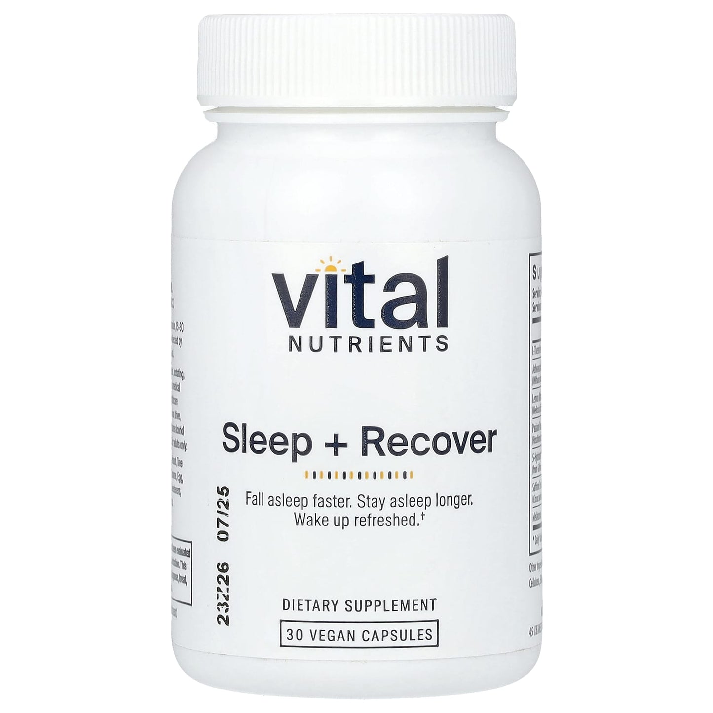 Vital Nutrients, Sleep + Recover , 30 Vegan Capsules - Image 1