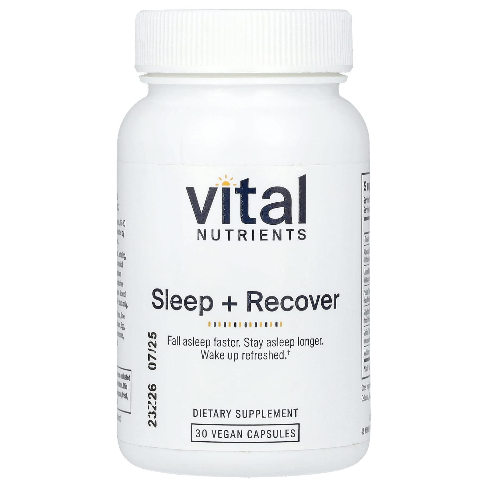 Vital Nutrients, Sleep + Recover , 30 Vegan Capsules - Image 1