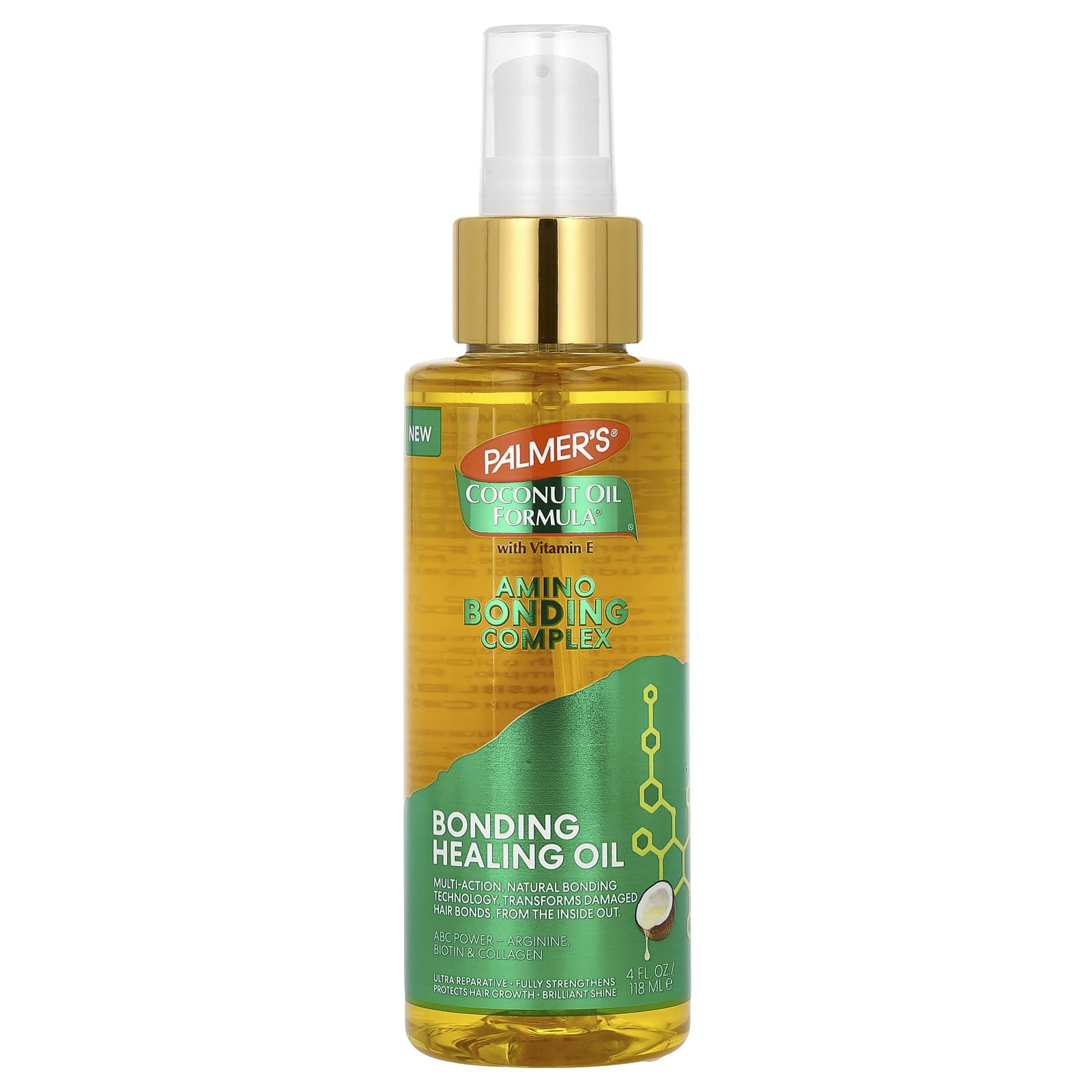 Palmer's, Coconut Oil Formula® with Vitamin E, Amino Bonding Complex, Bonding Healing Oil, 4 fl oz (118 ml) - Image 1