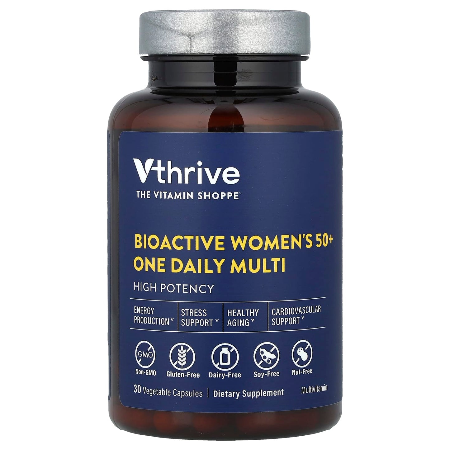 Vthrive, Bioactive Women's 50+ One Daily Multi, 30 Vegetable Capsules - Image 1