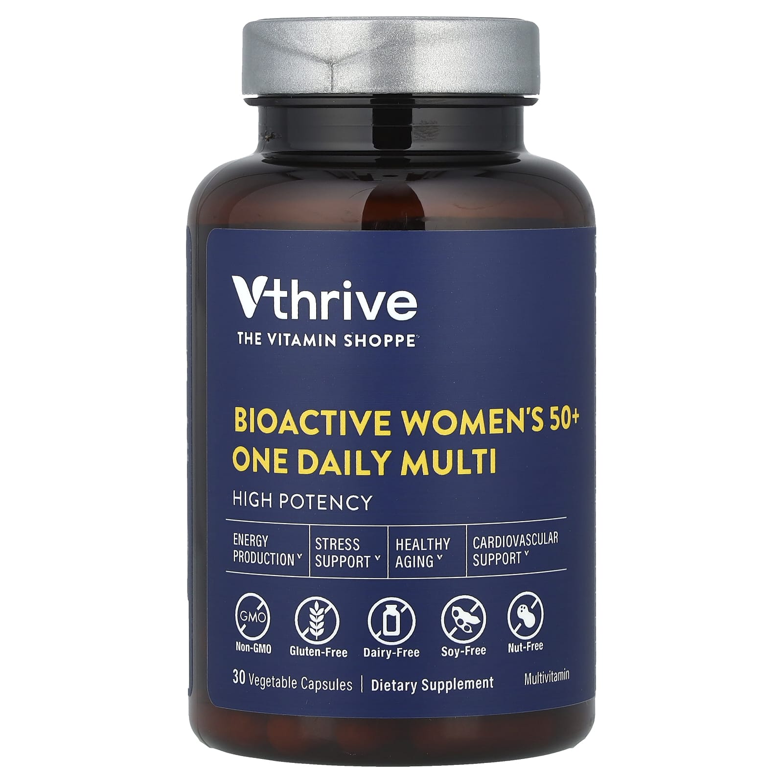 Vthrive, Bioactive Women's 50+ One Daily Multi, 30 Vegetable Capsules - Image 1
