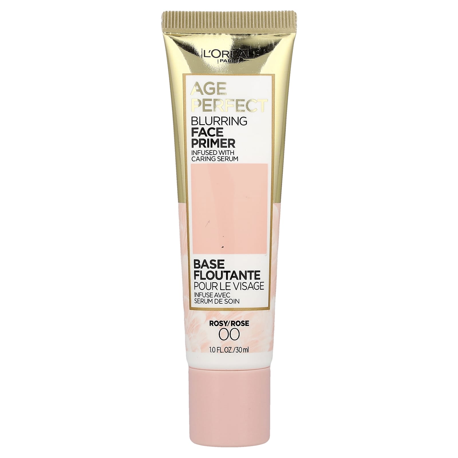 L'Oréal, Age Perfect, Blurring Face Primer, 00 Rosy/Rose, 1 fl oz (30 ml) - Image 1