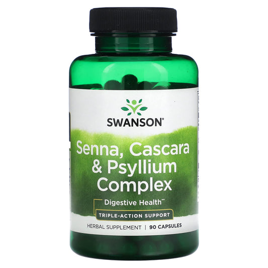 Swanson, Senna, Cascara & Psyllium Complex, 90 Capsules - Image 1