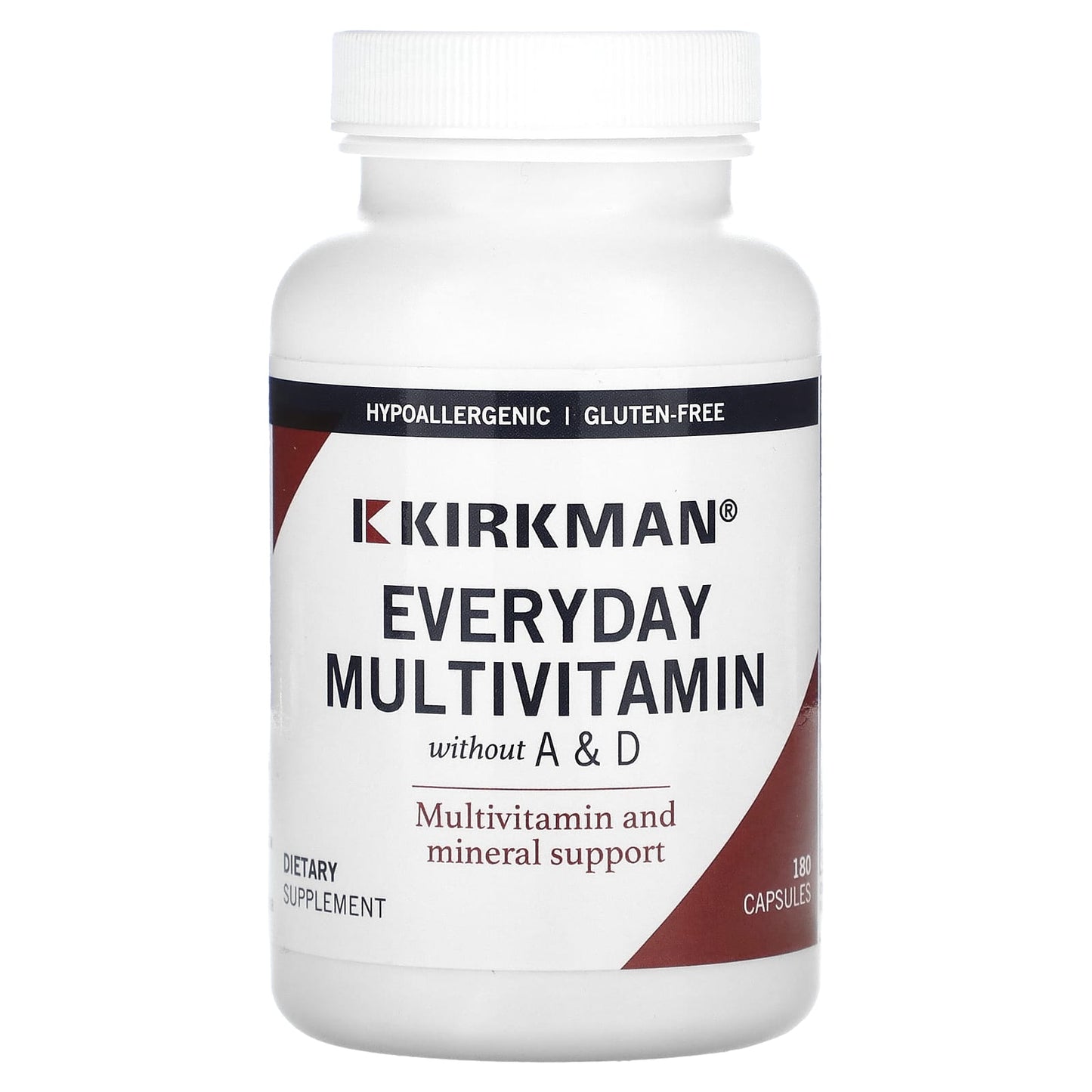 Kirkman Labs, Everyday Multivitamin without A & D, 180 Capsules - Image 1