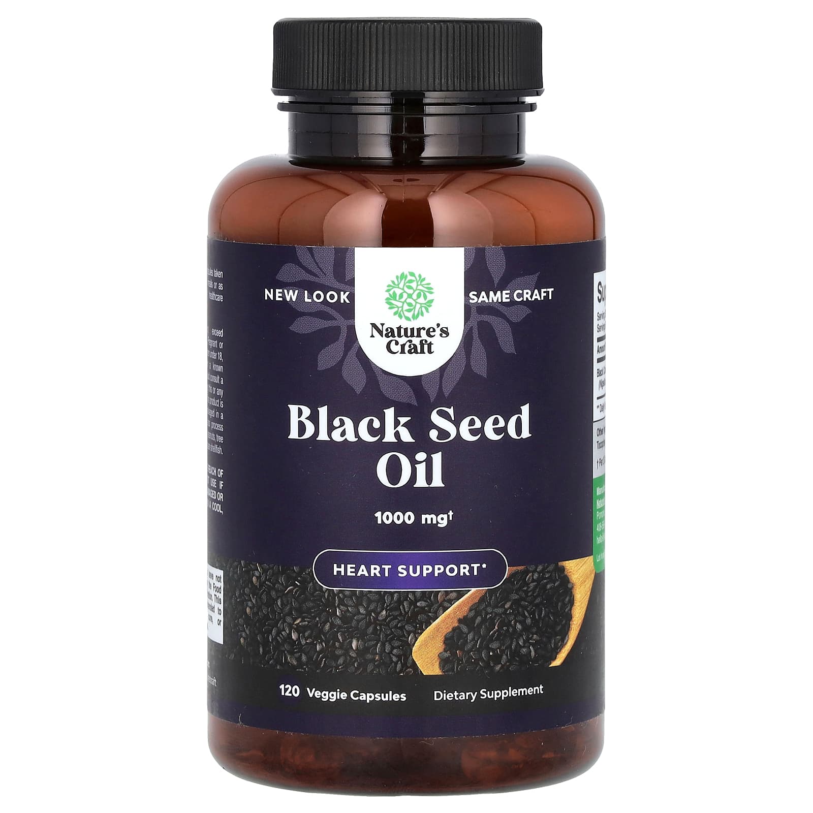 Nature's Craft, Black Seed Oil, 120 Veggie Capsules (500 mg per Capsule) - Image 1