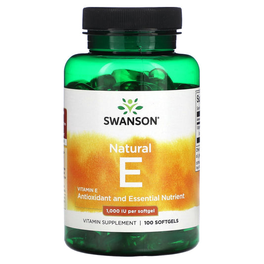 Swanson, Natural E, 1,000 IU, 100 Softgels - Image 1