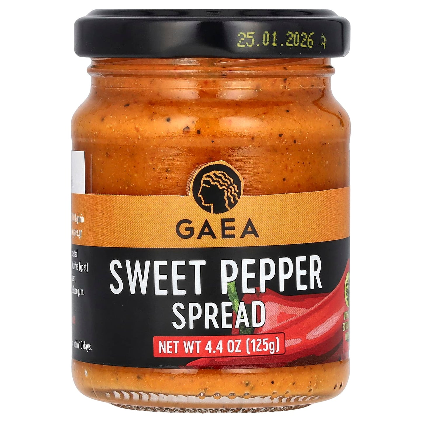 Gaea Sweet Pepper Spread, Greek-Style, 4.4 oz (125g) - Image 1