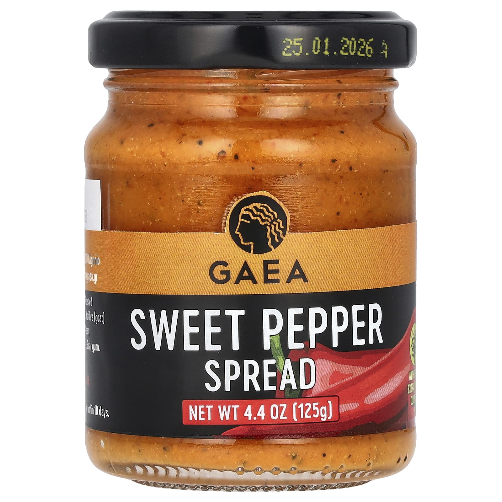 Gaea Sweet Pepper Spread, Greek-Style, 4.4 oz (125g) - Image 1