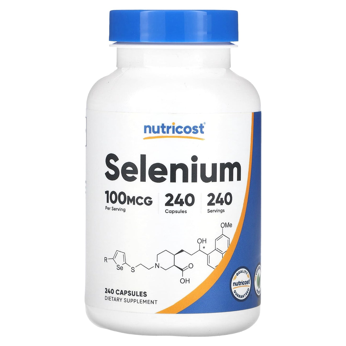 Nutricost, Selenium, 100 mcg, 240 Capsules - Image 1