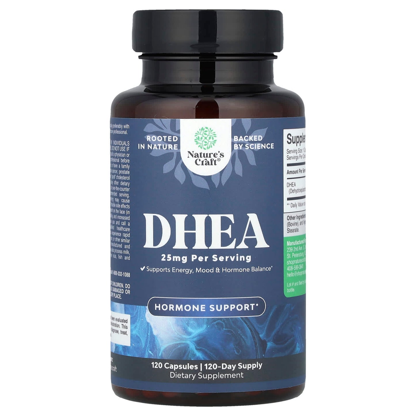 Nature's Craft, DHEA, 25 mg, 120 Capsules - Image 1