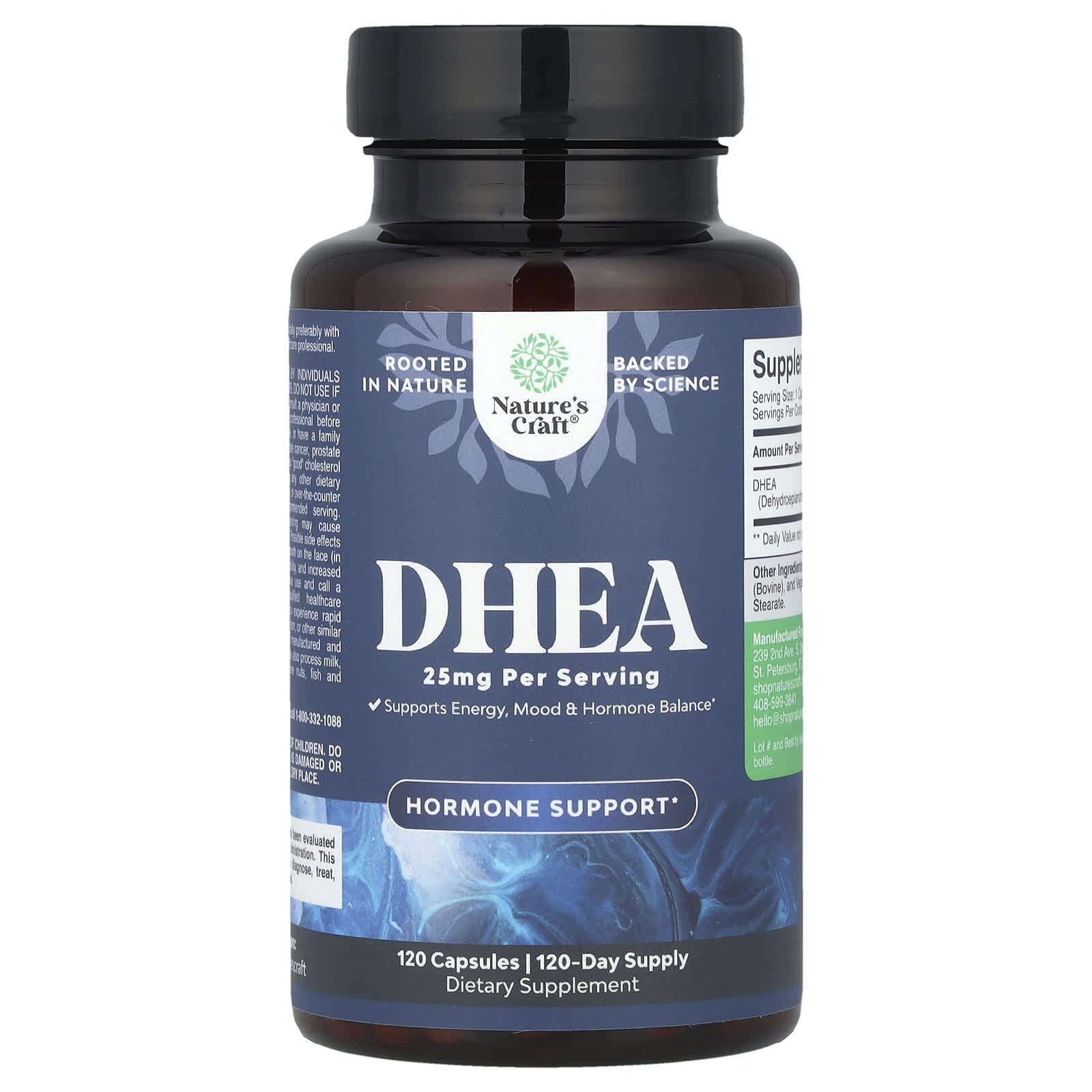 Nature's Craft, DHEA, 25 mg, 120 Capsules - Image 1