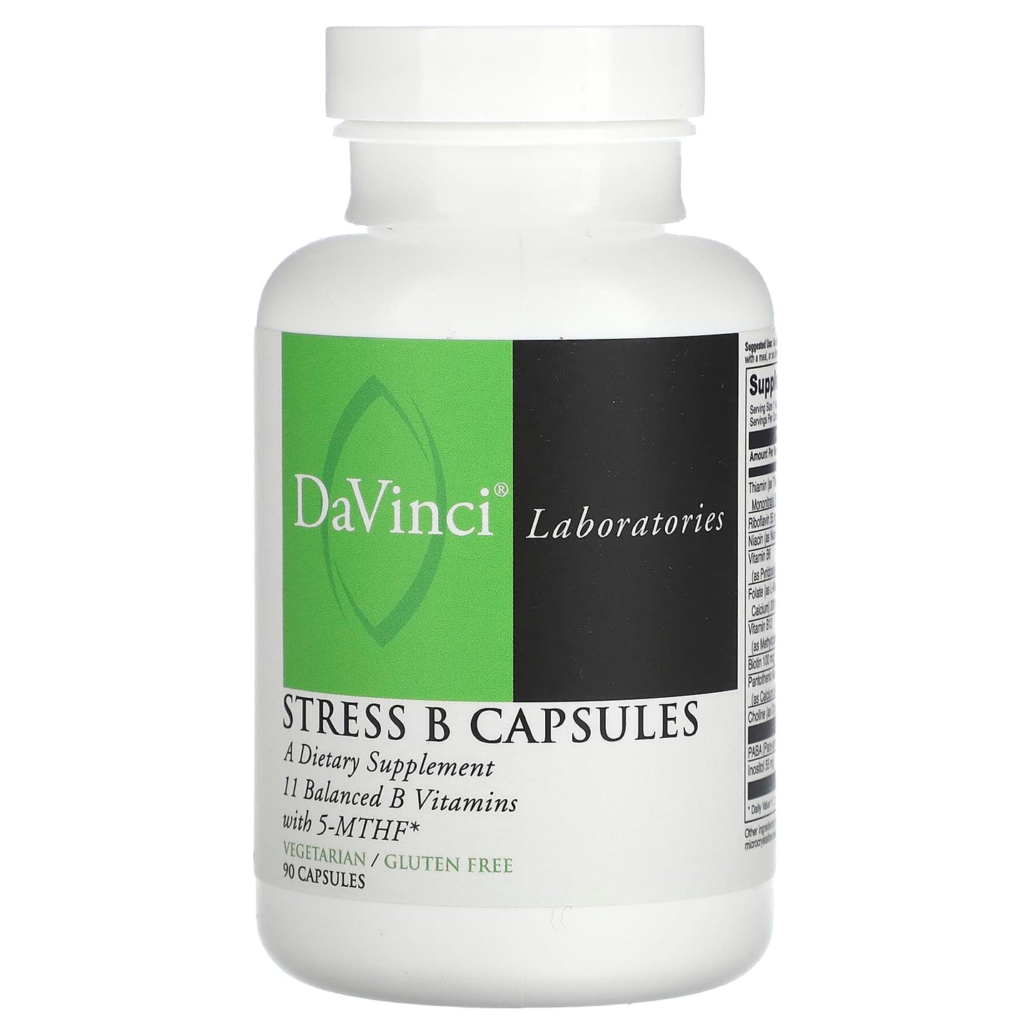 DaVinci Laboratories Stress B Capsules - 90 Capsules for Anxiety Relief - Image 1